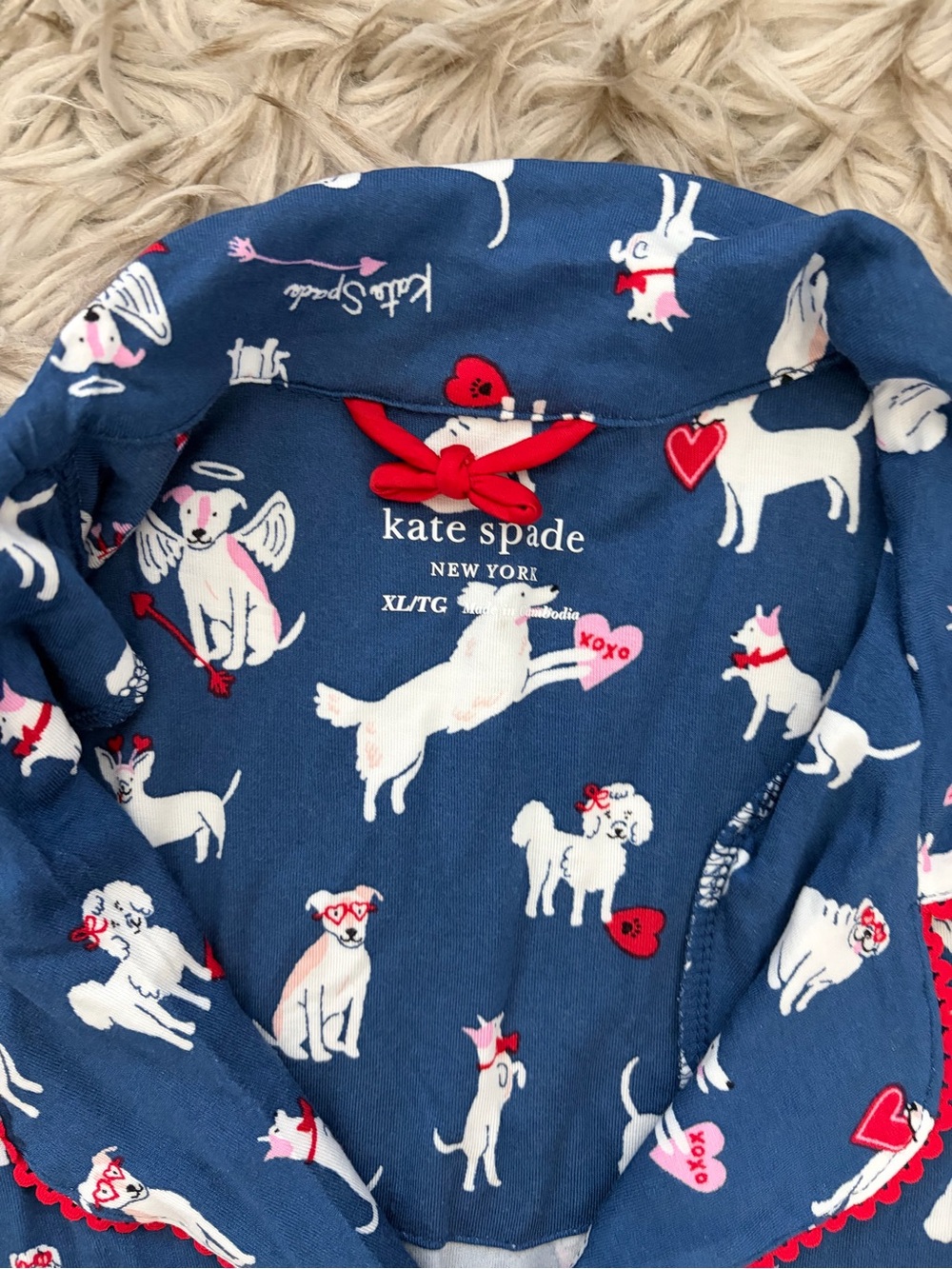 NWT Kate Spade Puppy Love Pajama Set - Picture 7 of 12